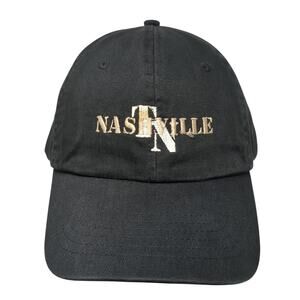 Nashville TN Slideback Baseball Hat Black One Size Embroidered Dpc